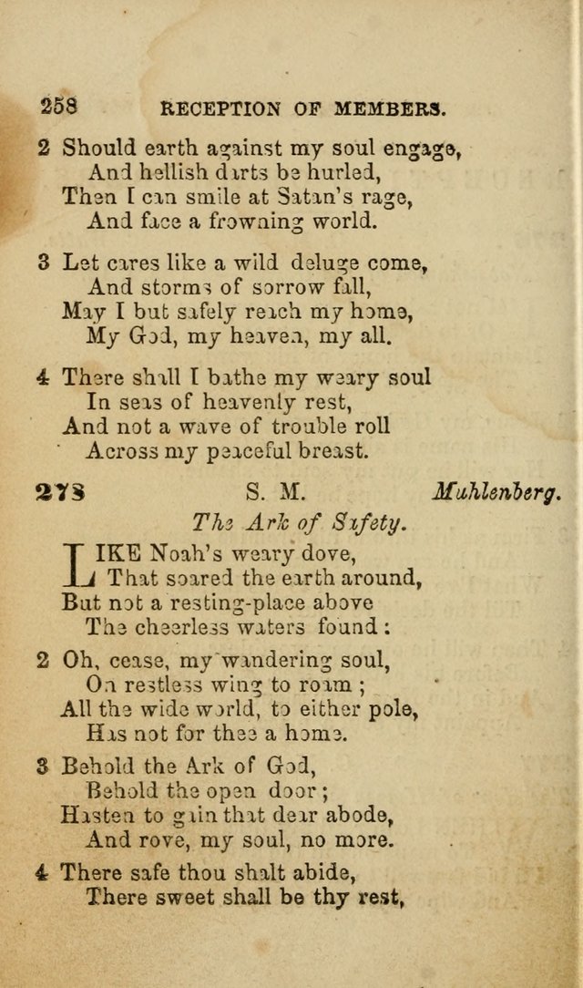 Pocket Hymns: original and selected. designed for the use of the regular Baptist church, and all who love our Lord Jesus Christ page 258