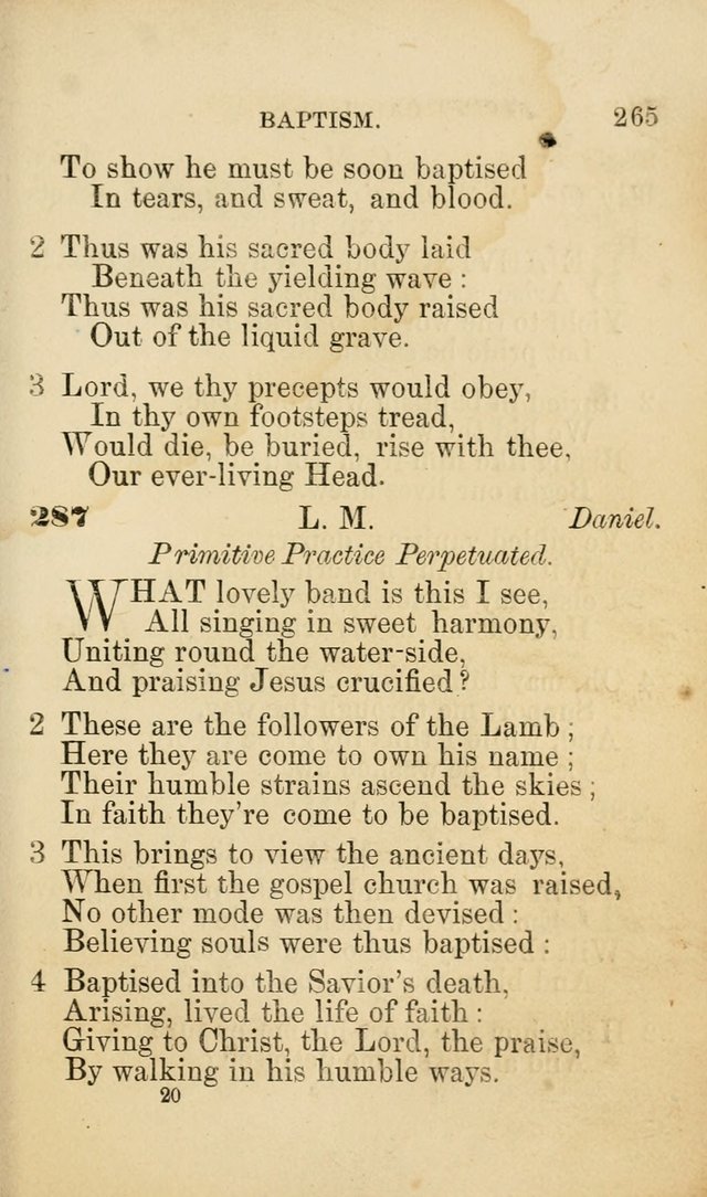 Pocket Hymns: original and selected. designed for the use of the regular Baptist church, and all who love our Lord Jesus Christ page 267