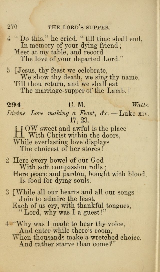 Pocket Hymns: original and selected. designed for the use of the regular Baptist church, and all who love our Lord Jesus Christ page 272