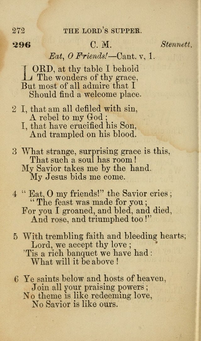 Pocket Hymns: original and selected. designed for the use of the regular Baptist church, and all who love our Lord Jesus Christ page 274