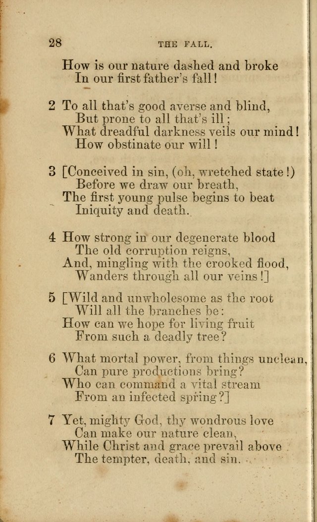 Pocket Hymns: original and selected. designed for the use of the regular Baptist church, and all who love our Lord Jesus Christ page 28