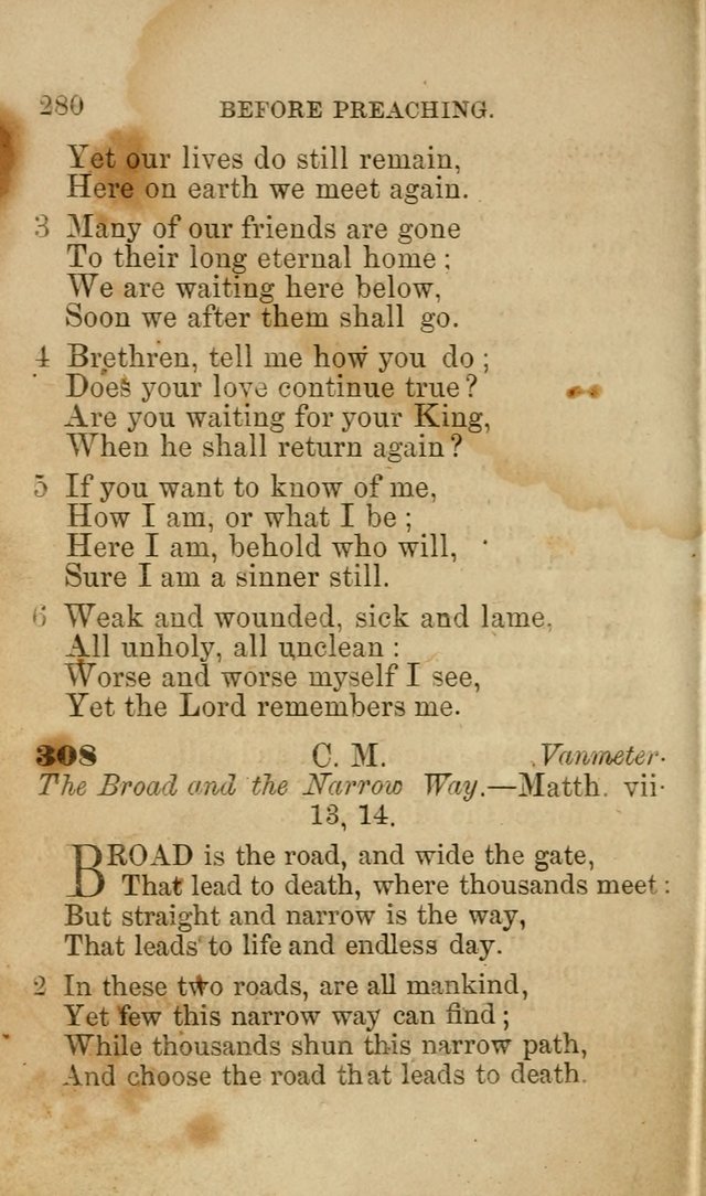 Pocket Hymns: original and selected. designed for the use of the regular Baptist church, and all who love our Lord Jesus Christ page 282