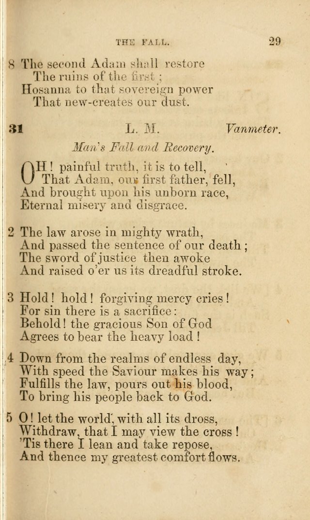 Pocket Hymns: original and selected. designed for the use of the regular Baptist church, and all who love our Lord Jesus Christ page 29