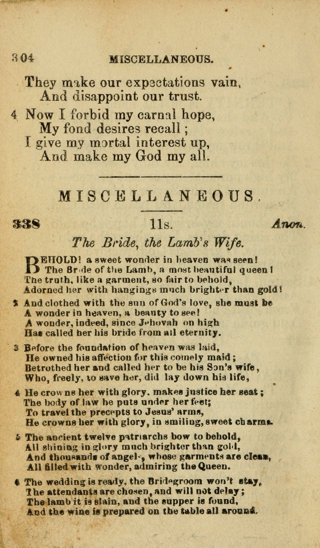 Pocket Hymns: original and selected. designed for the use of the regular Baptist church, and all who love our Lord Jesus Christ page 306