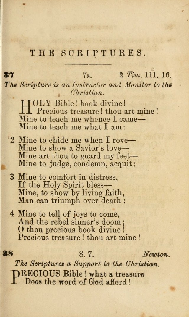 Pocket Hymns: original and selected. designed for the use of the regular Baptist church, and all who love our Lord Jesus Christ page 35