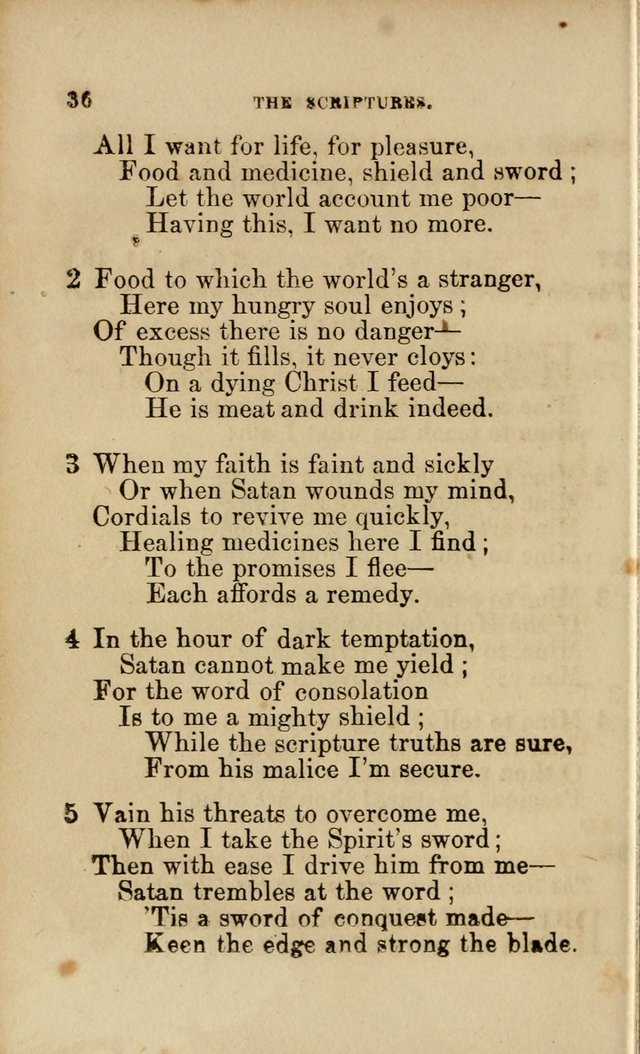 Pocket Hymns: original and selected. designed for the use of the regular Baptist church, and all who love our Lord Jesus Christ page 36