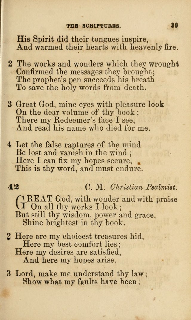 Pocket Hymns: original and selected. designed for the use of the regular Baptist church, and all who love our Lord Jesus Christ page 39