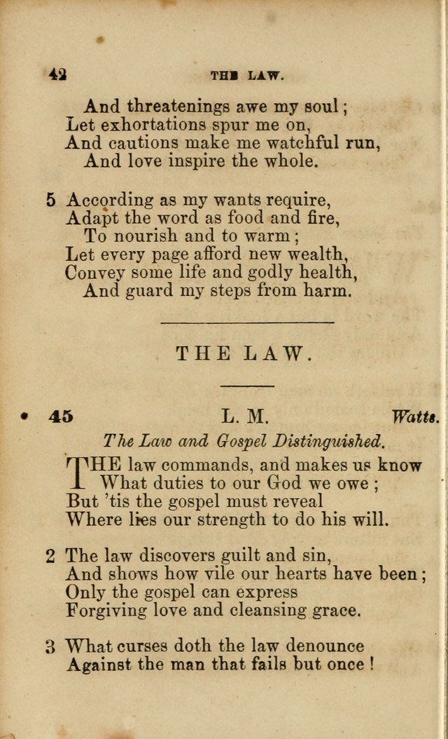 Pocket Hymns: original and selected. designed for the use of the regular Baptist church, and all who love our Lord Jesus Christ page 42