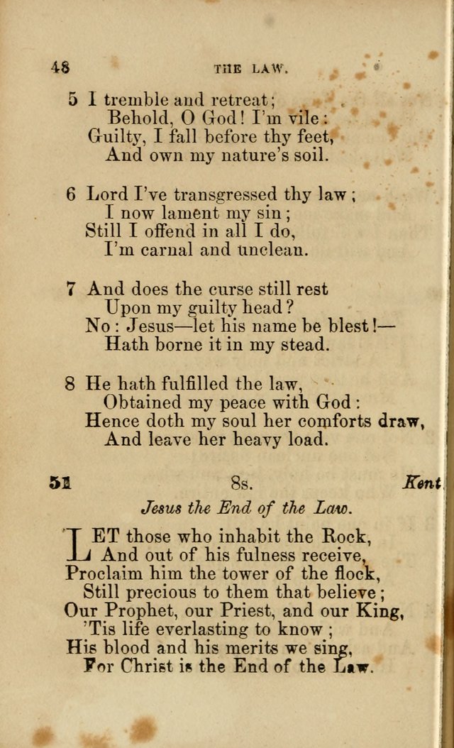 Pocket Hymns: original and selected. designed for the use of the regular Baptist church, and all who love our Lord Jesus Christ page 48