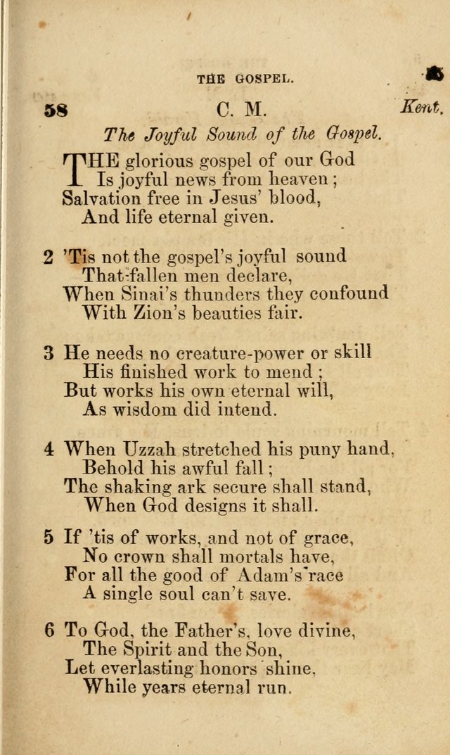 Pocket Hymns: original and selected. designed for the use of the regular Baptist church, and all who love our Lord Jesus Christ page 55