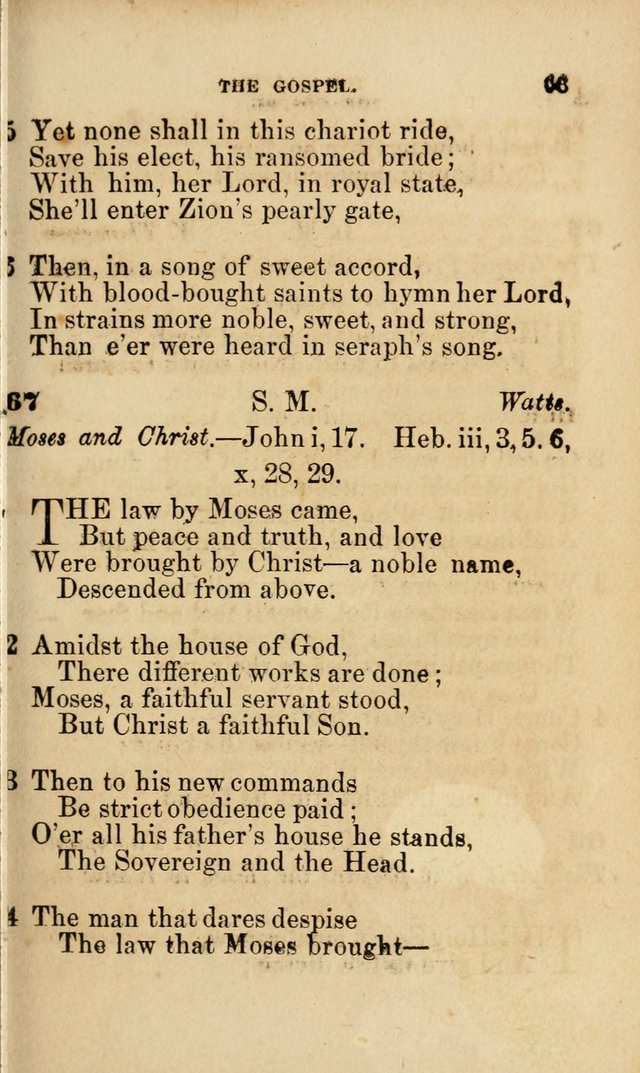 Pocket Hymns: original and selected. designed for the use of the regular Baptist church, and all who love our Lord Jesus Christ page 63