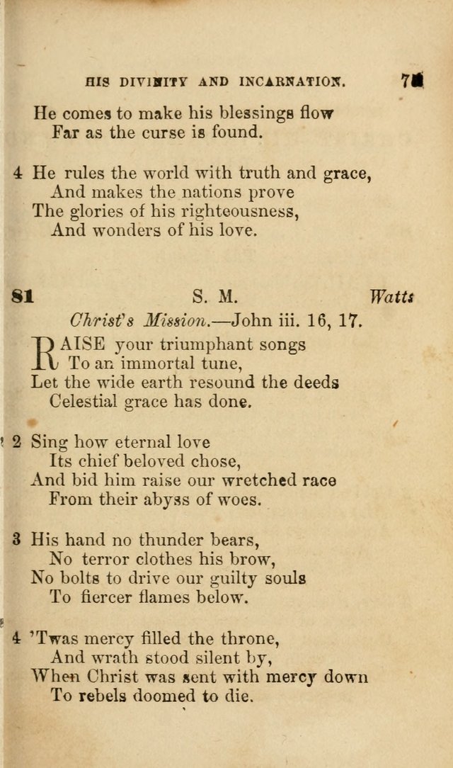 Pocket Hymns: original and selected. designed for the use of the regular Baptist church, and all who love our Lord Jesus Christ page 75