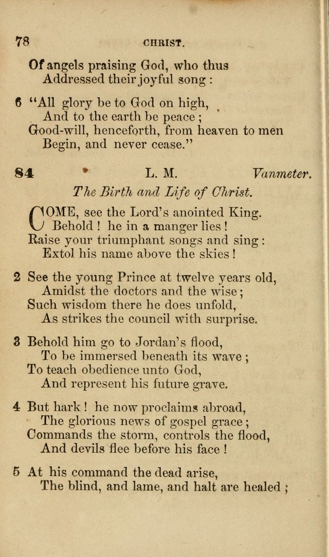 Pocket Hymns: original and selected. designed for the use of the regular Baptist church, and all who love our Lord Jesus Christ page 78