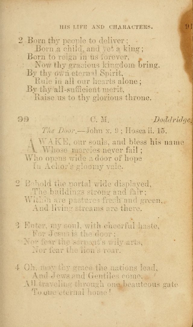 Pocket Hymns: original and selected. designed for the use of the regular Baptist church, and all who love our Lord Jesus Christ page 91