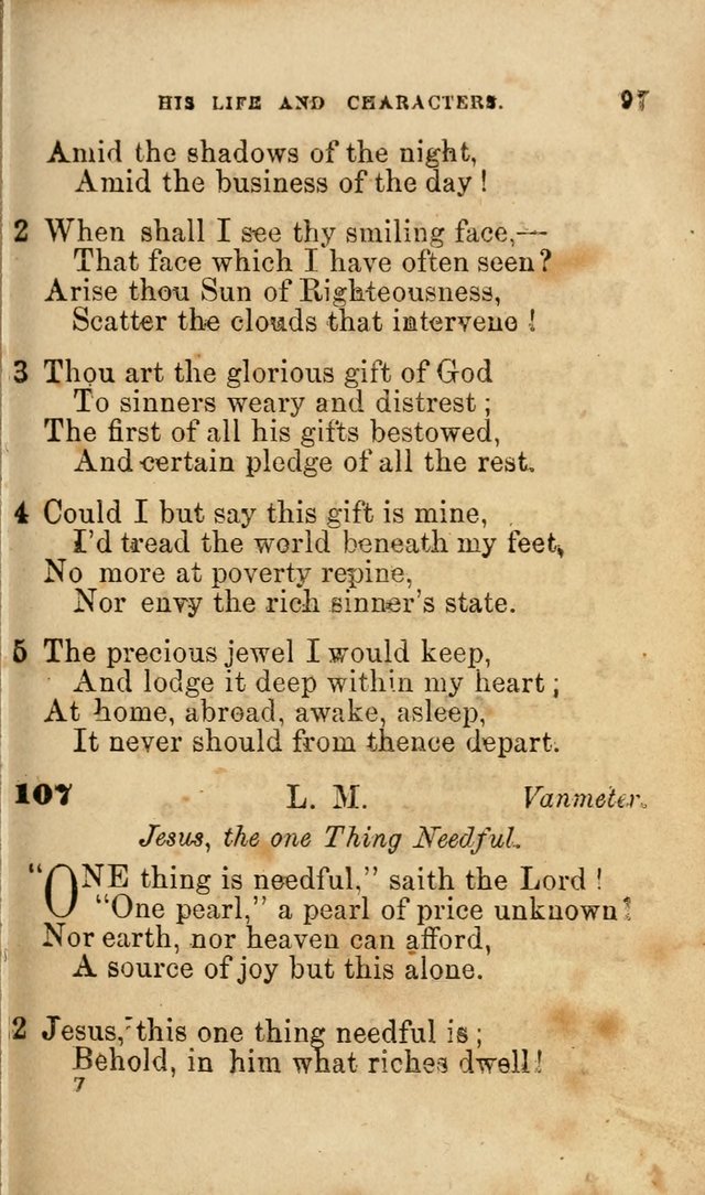 Pocket Hymns: original and selected. designed for the use of the regular Baptist church, and all who love our Lord Jesus Christ page 97