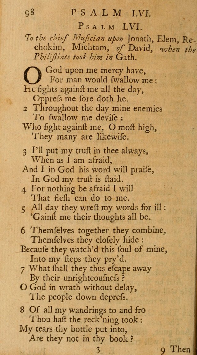 The Psalms, Hymns, and Spiritual Songs of the Old and New-Testament: faithfully translated into English metre: for the use, edification, and comfort of the saints...especially in New-England (25th ed) page 102