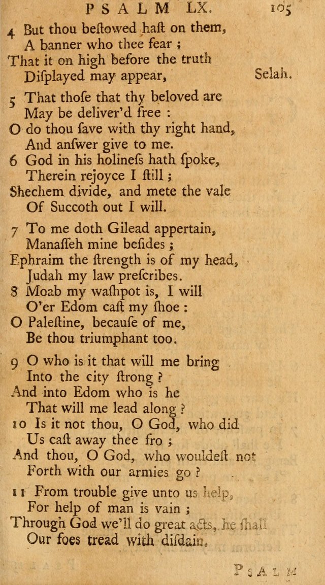 The Psalms, Hymns, and Spiritual Songs of the Old and New-Testament: faithfully translated into English metre: for the use, edification, and comfort of the saints...especially in New-England (25th ed) page 109