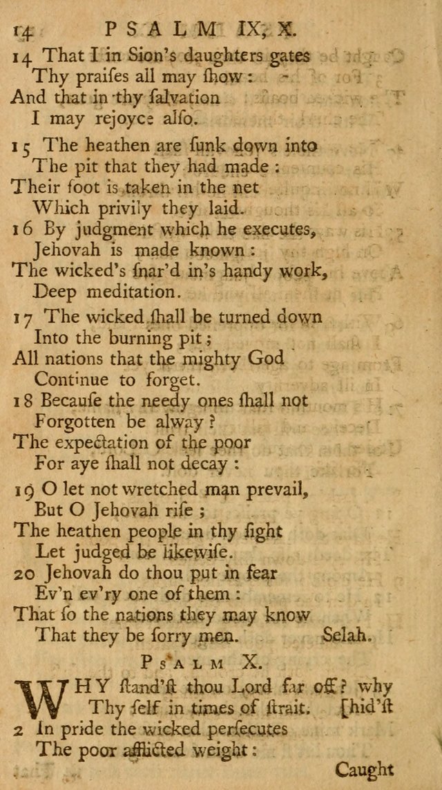 The Psalms, Hymns, and Spiritual Songs of the Old and New-Testament: faithfully translated into English metre: for the use, edification, and comfort of the saints...especially in New-England (25th ed) page 14