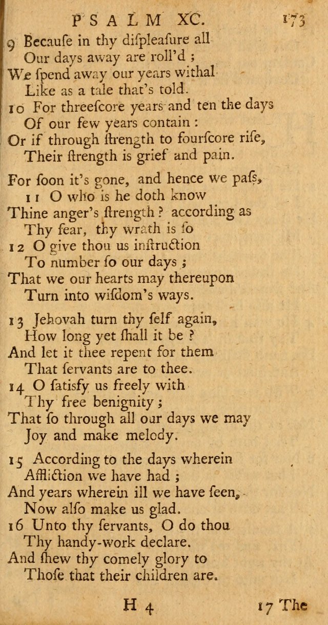 The Psalms, Hymns, and Spiritual Songs of the Old and New-Testament: faithfully translated into English metre: for the use, edification, and comfort of the saints...especially in New-England (25th ed) page 181