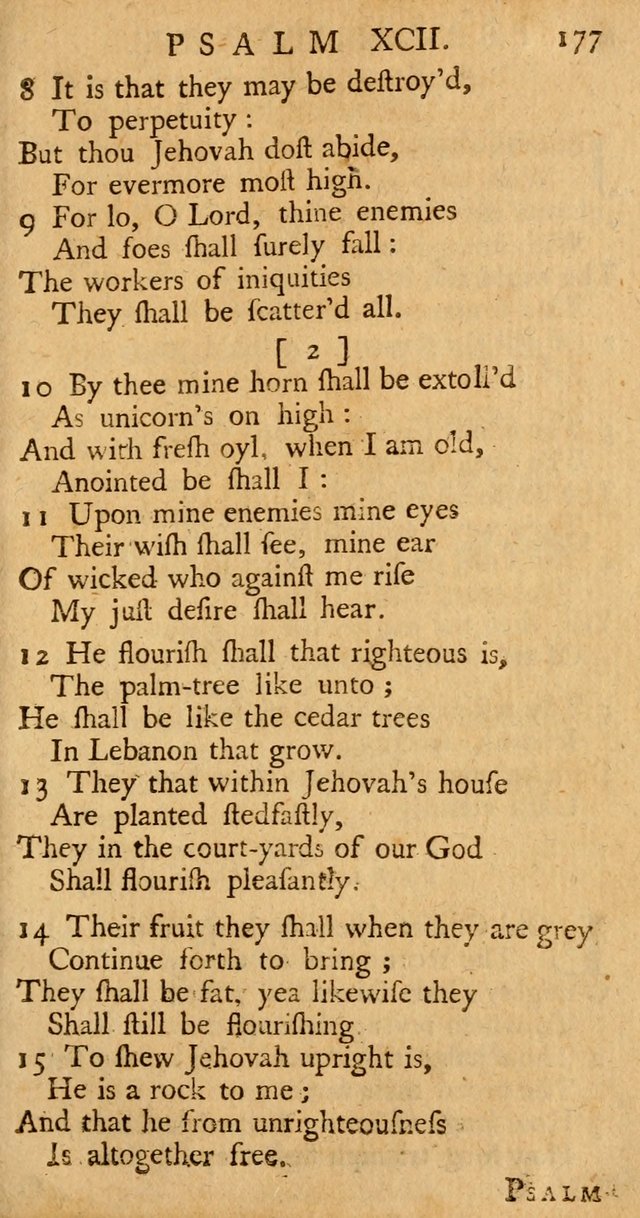 The Psalms, Hymns, and Spiritual Songs of the Old and New-Testament: faithfully translated into English metre: for the use, edification, and comfort of the saints...especially in New-England (25th ed) page 185