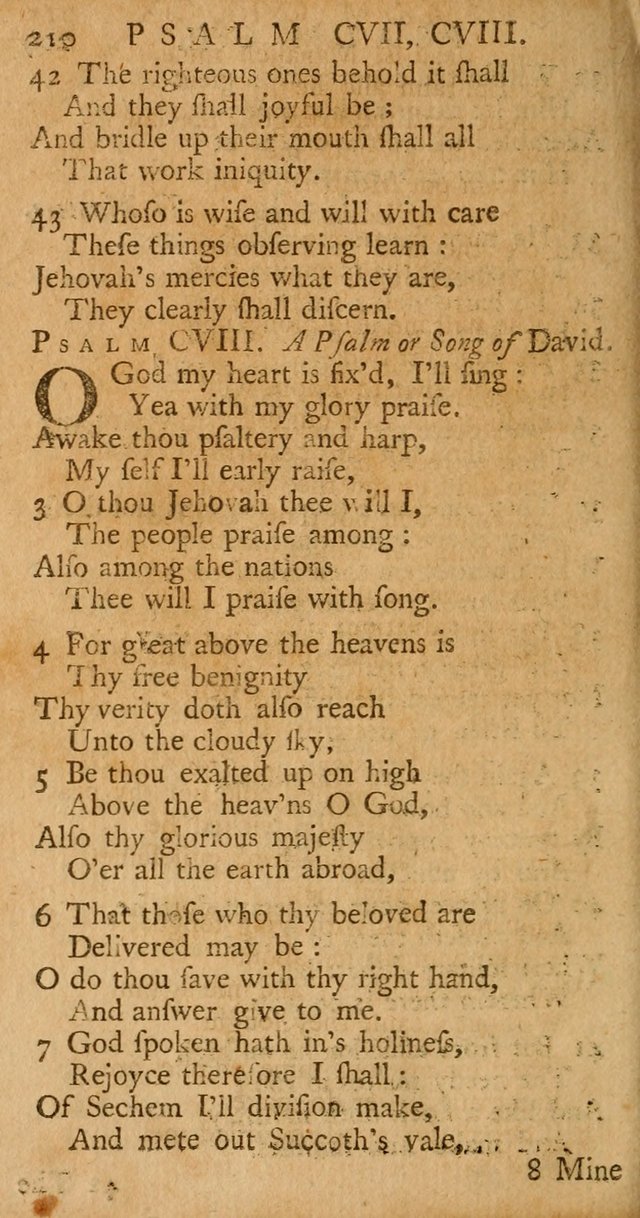 The Psalms, Hymns, and Spiritual Songs of the Old and New-Testament: faithfully translated into English metre: for the use, edification, and comfort of the saints...especially in New-England (25th ed) page 218