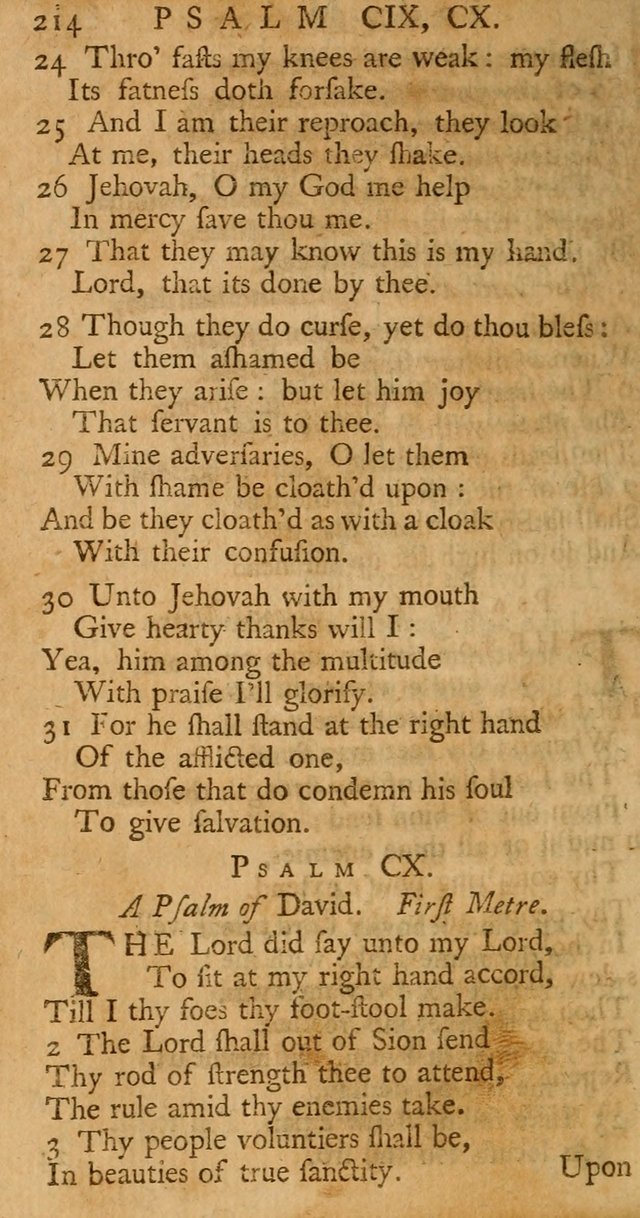 The Psalms, Hymns, and Spiritual Songs of the Old and New-Testament: faithfully translated into English metre: for the use, edification, and comfort of the saints...especially in New-England (25th ed) page 222