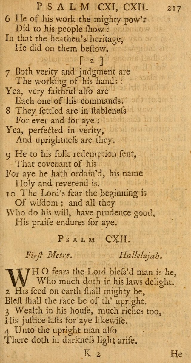 The Psalms, Hymns, and Spiritual Songs of the Old and New-Testament: faithfully translated into English metre: for the use, edification, and comfort of the saints...especially in New-England (25th ed) page 225