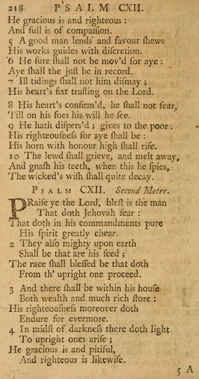 The Psalms, Hymns, and Spiritual Songs of the Old and New-Testament: faithfully translated into English metre: for the use, edification, and comfort of the saints...especially in New-England (25th ed) page 226