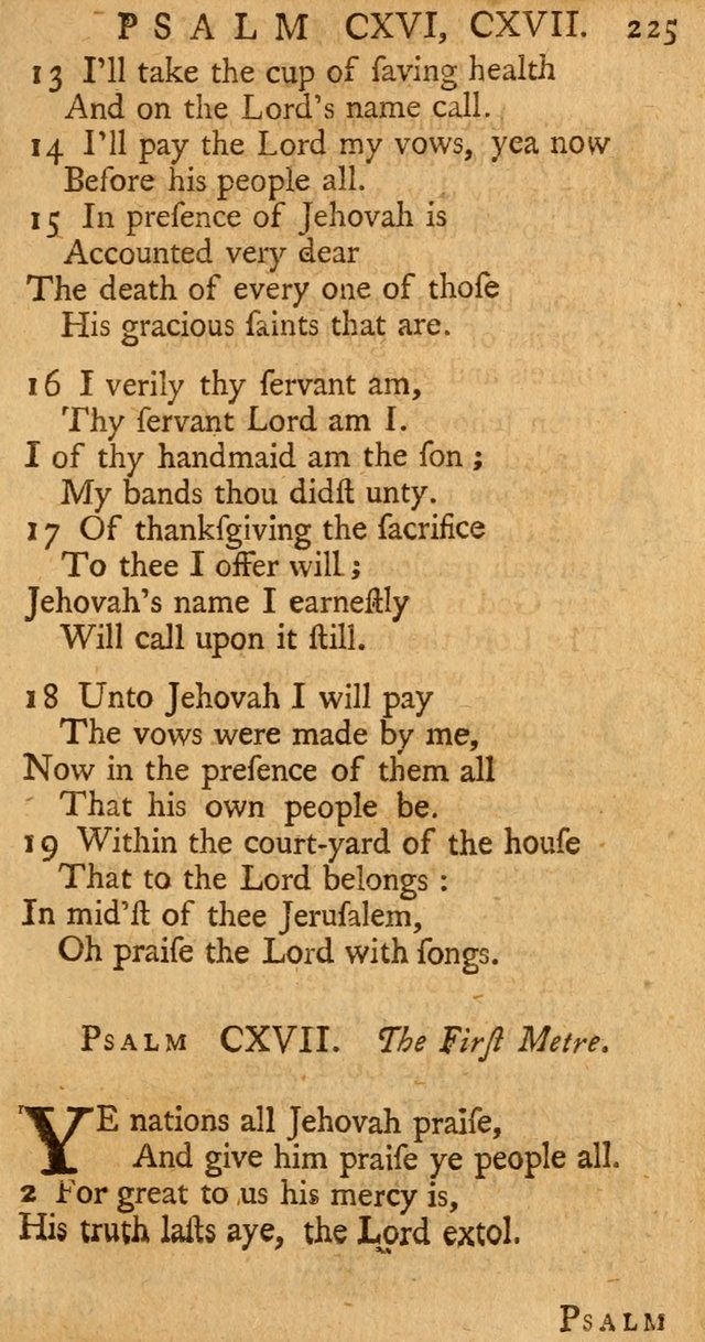 The Psalms, Hymns, and Spiritual Songs of the Old and New-Testament: faithfully translated into English metre: for the use, edification, and comfort of the saints...especially in New-England (25th ed) page 233