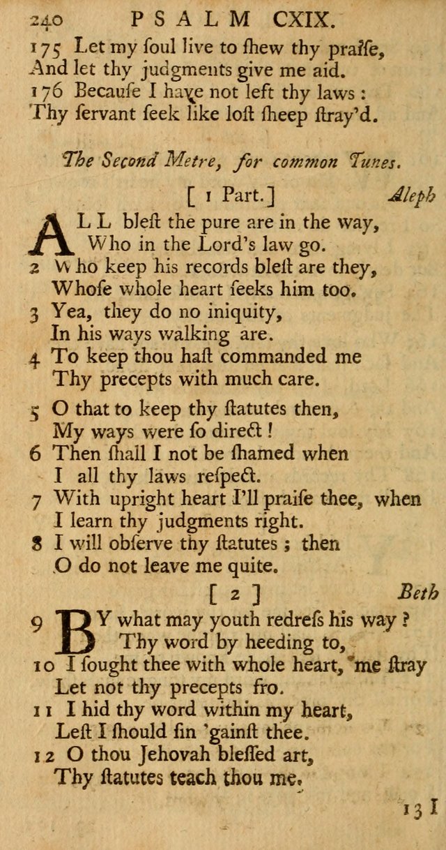 The Psalms, Hymns, and Spiritual Songs of the Old and New-Testament: faithfully translated into English metre: for the use, edification, and comfort of the saints...especially in New-England (25th ed) page 248