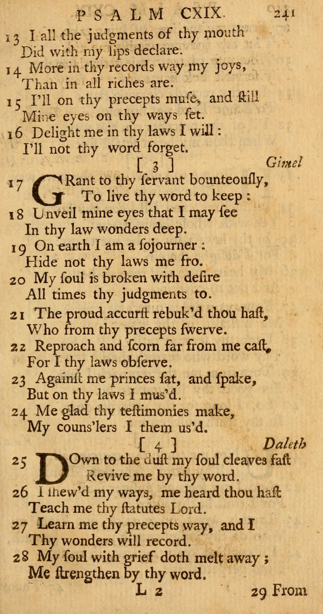 The Psalms, Hymns, and Spiritual Songs of the Old and New-Testament: faithfully translated into English metre: for the use, edification, and comfort of the saints...especially in New-England (25th ed) page 249