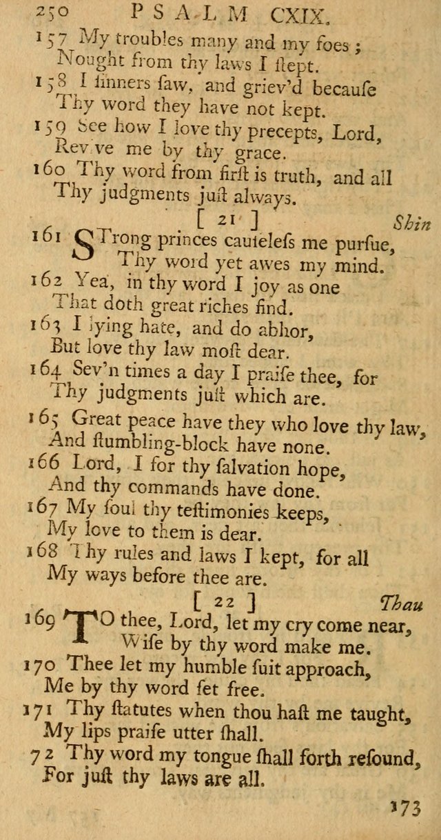 The Psalms, Hymns, and Spiritual Songs of the Old and New-Testament: faithfully translated into English metre: for the use, edification, and comfort of the saints...especially in New-England (25th ed) page 258