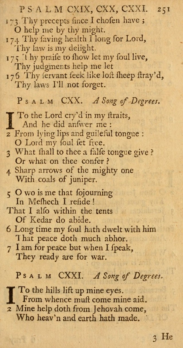 The Psalms, Hymns, and Spiritual Songs of the Old and New-Testament: faithfully translated into English metre: for the use, edification, and comfort of the saints...especially in New-England (25th ed) page 259