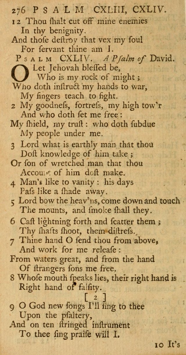 The Psalms, Hymns, and Spiritual Songs of the Old and New-Testament: faithfully translated into English metre: for the use, edification, and comfort of the saints...especially in New-England (25th ed) page 284