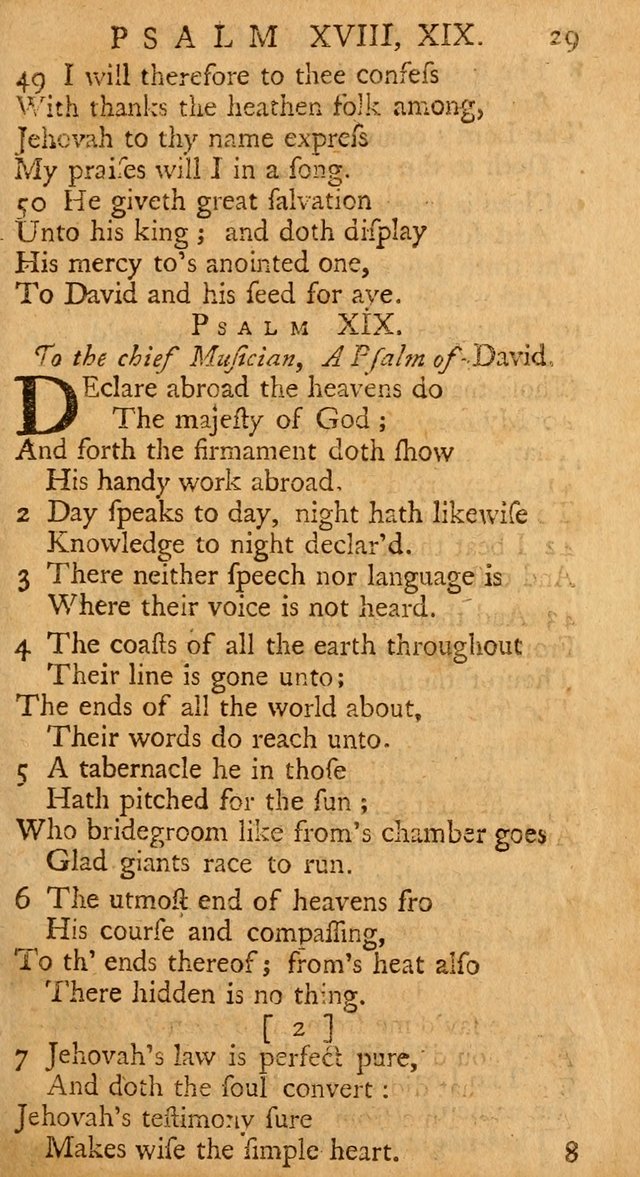 The Psalms, Hymns, and Spiritual Songs of the Old and New-Testament: faithfully translated into English metre: for the use, edification, and comfort of the saints...especially in New-England (25th ed) page 31