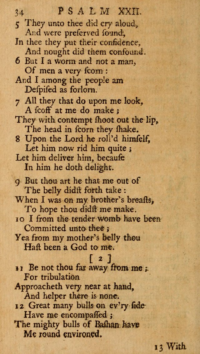 The Psalms, Hymns, and Spiritual Songs of the Old and New-Testament: faithfully translated into English metre: for the use, edification, and comfort of the saints...especially in New-England (25th ed) page 36