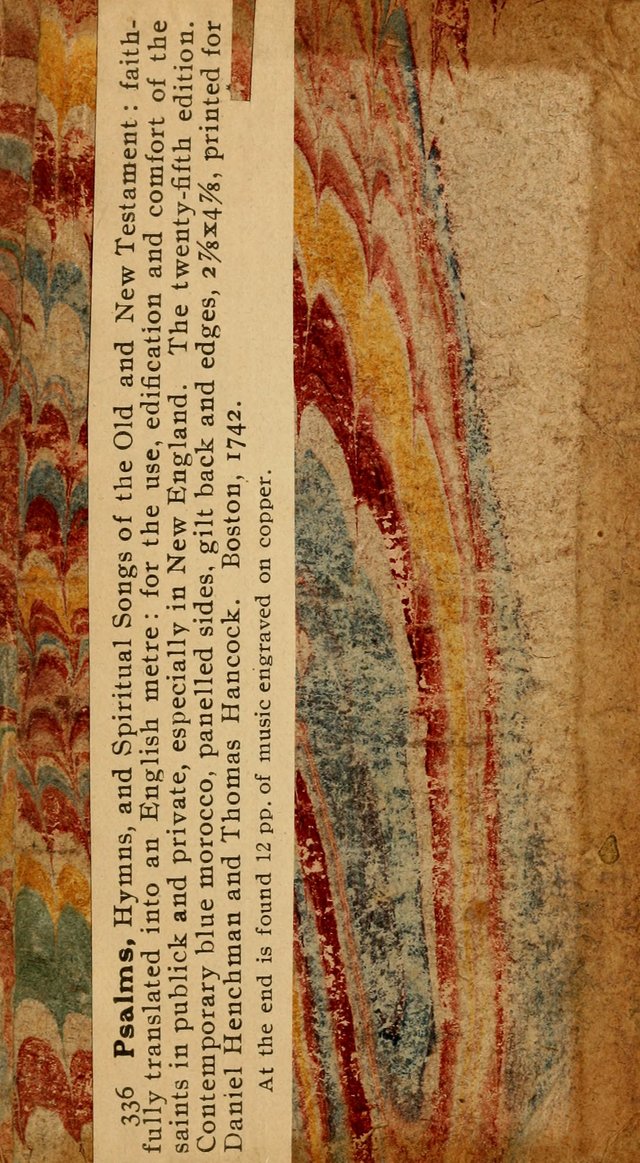 The Psalms, Hymns, and Spiritual Songs of the Old and New-Testament: faithfully translated into English metre: for the use, edification, and comfort of the saints...especially in New-England (25th ed) page 387