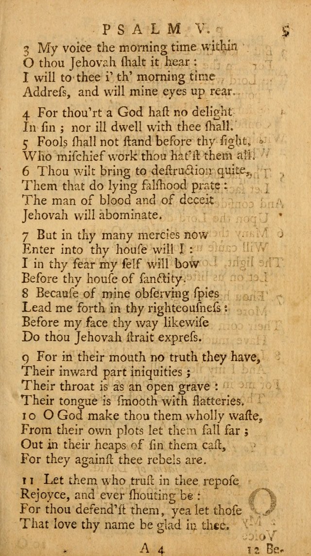 The Psalms, Hymns, and Spiritual Songs of the Old and New-Testament: faithfully translated into English metre: for the use, edification, and comfort of the saints...especially in New-England (25th ed) page 5