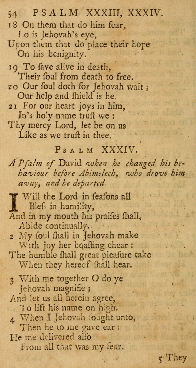 The Psalms, Hymns, and Spiritual Songs of the Old and New-Testament: faithfully translated into English metre: for the use, edification, and comfort of the saints...especially in New-England (25th ed) page 58