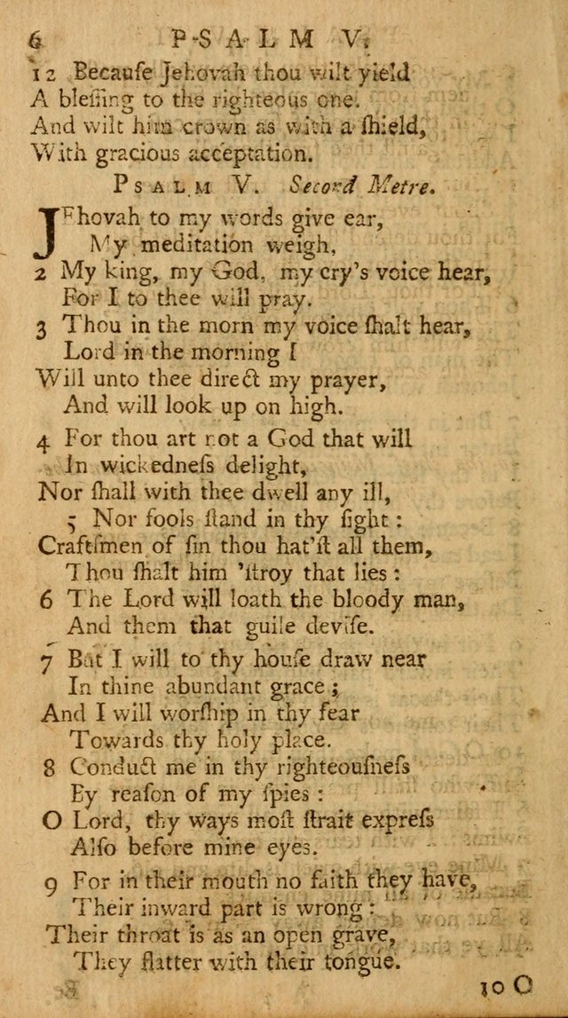 The Psalms, Hymns, and Spiritual Songs of the Old and New-Testament: faithfully translated into English metre: for the use, edification, and comfort of the saints...especially in New-England (25th ed) page 6