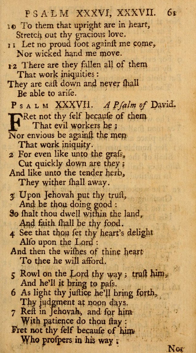 The Psalms, Hymns, and Spiritual Songs of the Old and New-Testament: faithfully translated into English metre: for the use, edification, and comfort of the saints...especially in New-England (25th ed) page 65