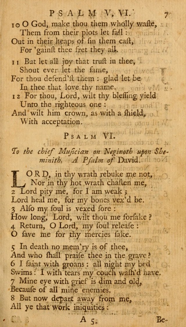 The Psalms, Hymns, and Spiritual Songs of the Old and New-Testament: faithfully translated into English metre: for the use, edification, and comfort of the saints...especially in New-England (25th ed) page 7