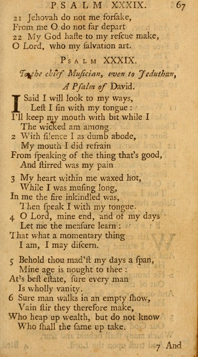 The Psalms, Hymns, and Spiritual Songs of the Old and New-Testament: faithfully translated into English metre: for the use, edification, and comfort of the saints...especially in New-England (25th ed) page 71