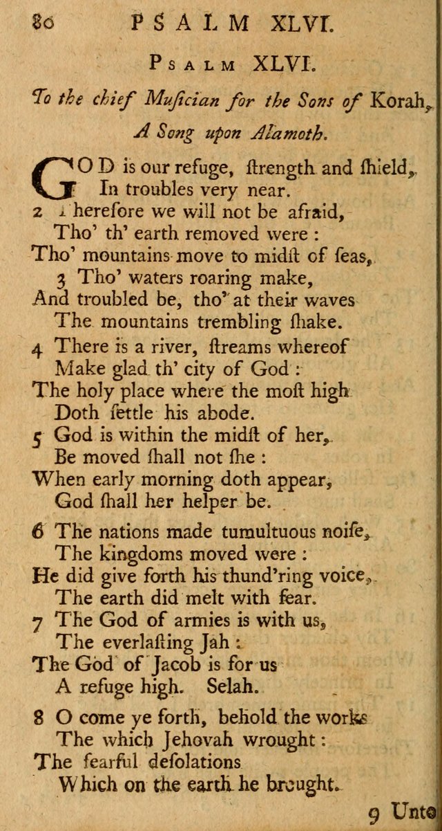 The Psalms, Hymns, and Spiritual Songs of the Old and New-Testament: faithfully translated into English metre: for the use, edification, and comfort of the saints...especially in New-England (25th ed) page 84