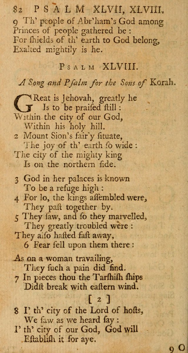 The Psalms, Hymns, and Spiritual Songs of the Old and New-Testament: faithfully translated into English metre: for the use, edification, and comfort of the saints...especially in New-England (25th ed) page 86