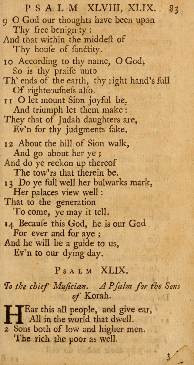 The Psalms, Hymns, and Spiritual Songs of the Old and New-Testament: faithfully translated into English metre: for the use, edification, and comfort of the saints...especially in New-England (25th ed) page 87