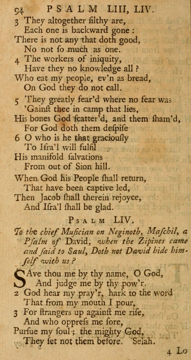 The Psalms, Hymns, and Spiritual Songs of the Old and New-Testament: faithfully translated into English metre: for the use, edification, and comfort of the saints...especially in New-England (25th ed) page 98