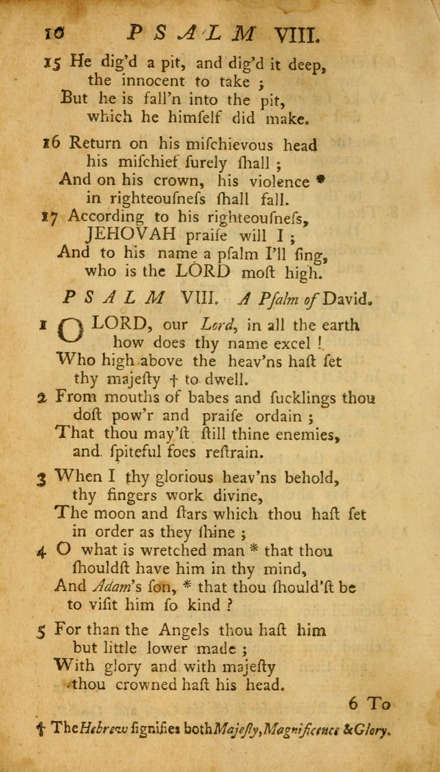 The Psalms, Hymns and Spiritual Songs of the Old and New Testament, faithully translated into English metre: being the New England Psalm Book (Rev. and Improved) page 10