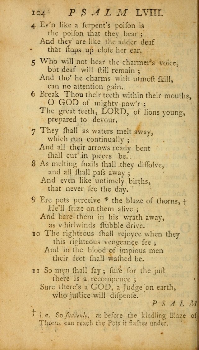 The Psalms, Hymns and Spiritual Songs of the Old and New Testament, faithully translated into English metre: being the New England Psalm Book (Rev. and Improved) page 104