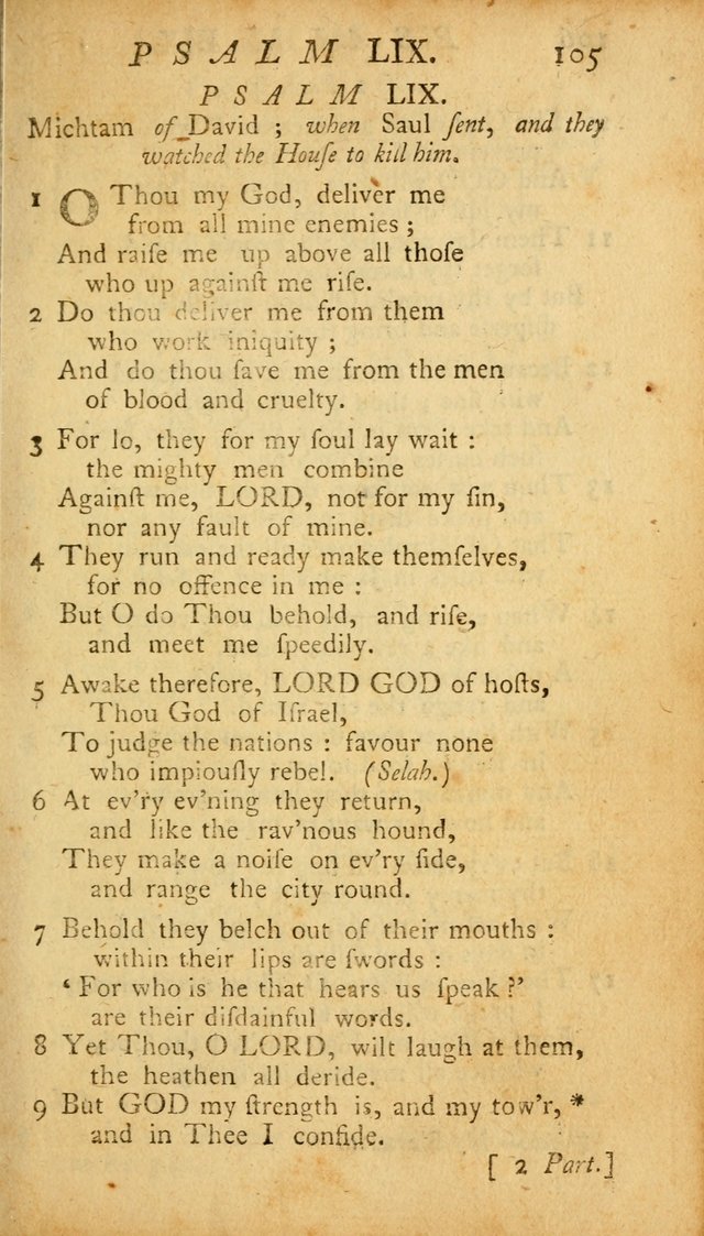 The Psalms, Hymns and Spiritual Songs of the Old and New Testament, faithully translated into English metre: being the New England Psalm Book (Rev. and Improved) page 105